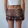 Knit leopard shorts