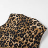 Leopard print sleeveless vest