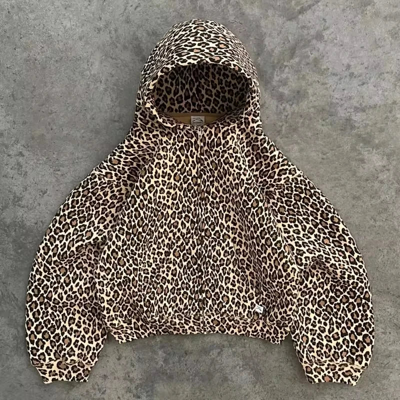 Leopard print hoodie