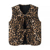 Leopard print sleeveless vest