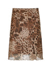 Cheetah print midi skirt