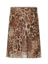 Cheetah print midi skirt