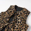 Leopard print sleeveless vest