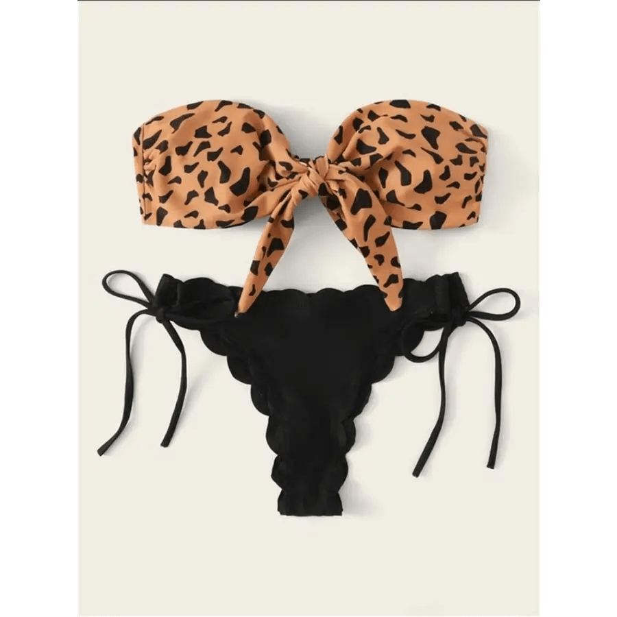 Leopard Clothing Maillot S Bandeau leopard bikini