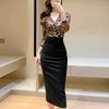 Leopard Clothing Robe Black and leopard dress