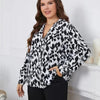 Leopard Clothing Chemisier Black and white leopard print blouse