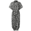 Leopard Clothing Combinaison Black and white leopard print jumpsuit