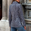 Leopard Clothing Blazer Blue leopard blazer