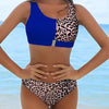 Leopard Clothing Maillot Blue leopard print bikini