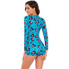 Leopard clothing Blue leopard print jumpsuit