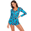 Leopard clothing Blue leopard print jumpsuit