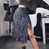 Leopard Clothing Jupe Blue leopard print skirt