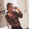 Leopard Clothing Chemisier S Brown leopard print blouse