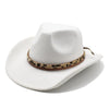 Leopard Clothing White / 57-58cm Cheetah cowboy hat