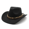 Leopard Clothing Black / 57-58cm Cheetah cowboy hat