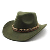 Leopard Clothing Army Green / 57-58cm Cheetah cowboy hat