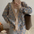 Leopard Clothing Blue / One Size Cream leopard cardigan