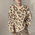 Leopard Clothing Pull S Cream leopard sweater
