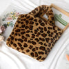 Leopard Clothing Brown Black Faux fur leopard handbags