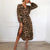 Leopard Clothing Robe S / Brown Formal leopard dress