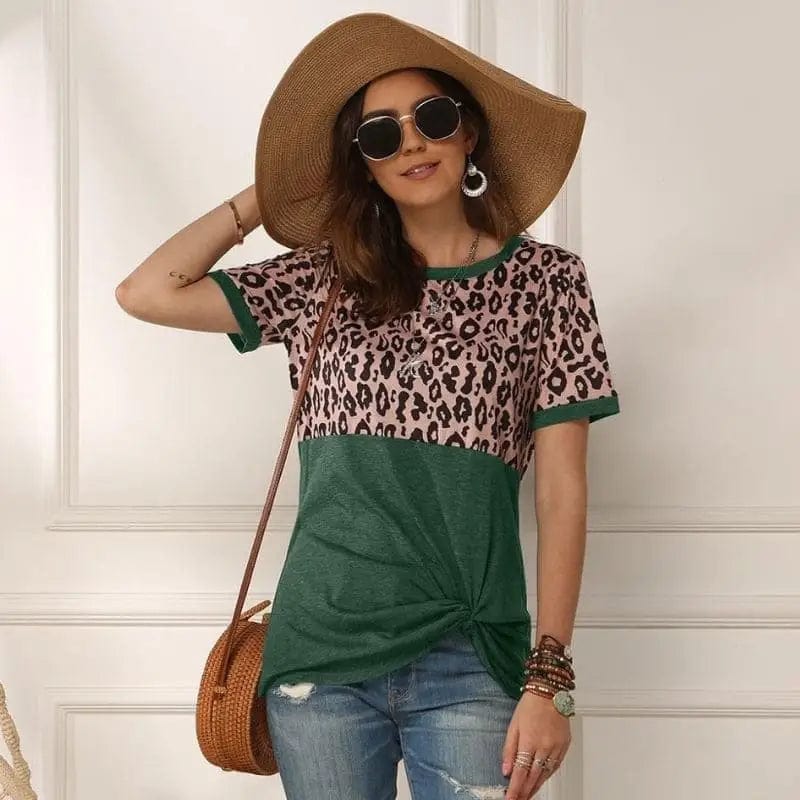 Leopard Clothing T Shirt S Green leopard print shirt