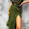 Leopard Clothing 0 S Green leopard skirt