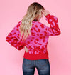 Leopard Clothing Pull Hot pink leopard sweater