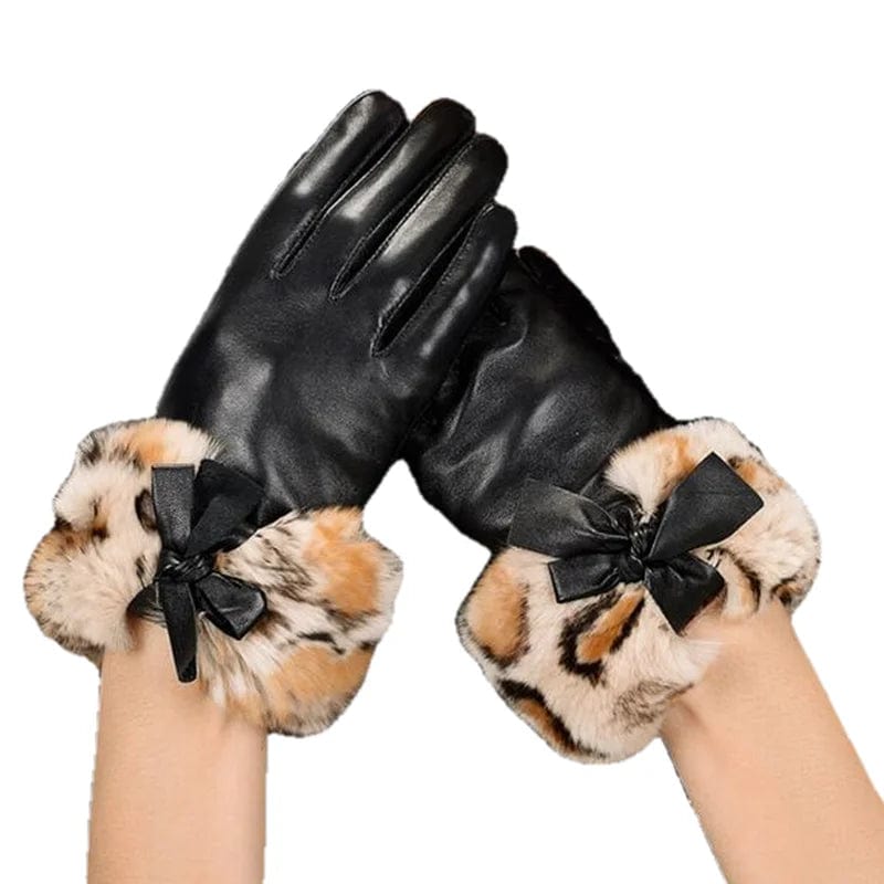 Leopard Clothing Leather leopard gloves
