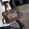 Leopard Clothing Black Leather leopard handbag