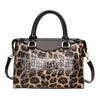 Leopard Clothing Black Leather leopard handbag