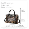 Leopard Clothing Black Leather leopard handbag