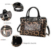 Leopard Clothing Black Leather leopard handbag