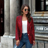 Leopard Clothing Blazer Red / S Leopard blazer womens