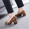 Leopard Clothing Escarpin Leopard block heel pumps