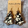 Leopard Clothing White / Black Leopard christmas tree earrings