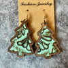 Leopard Clothing Leopard christmas tree earrings