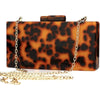 Leopard Clothing Color Gold chain / 18X11  cm Leopard clutch handbag