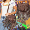 Leopard Clothing Brown Leopard fringe purse