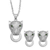 Leopard Clothing Silver Leopard necklace set