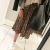 Leopard Clothing Jupe Brown Leopard pleated skirt