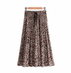 Leopard Clothing Jupe Brown Leopard pleated skirt