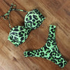 Leopard Clothing Maillot Green / S Leopard print bikini set