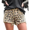 Leopard Clothing Leopard Print Denim Shorts