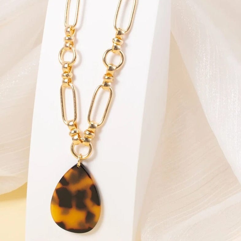 Leopard Clothing Gold + Leopard Leopard print necklace