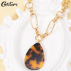 Leopard Clothing Gold + Leopard Leopard print necklace