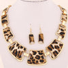 Leopard Clothing Leopard print necklace and earrings