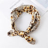 Leopard Clothing Foulard Leopard print silk scarf