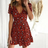 Leopard Clothing Robe Red / S Leopard print sun dress