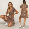 Leopard Clothing Robe Beige / S Leopard print sun dress