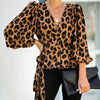Leopard Clothing Chemisier Leopard print wrap blouse